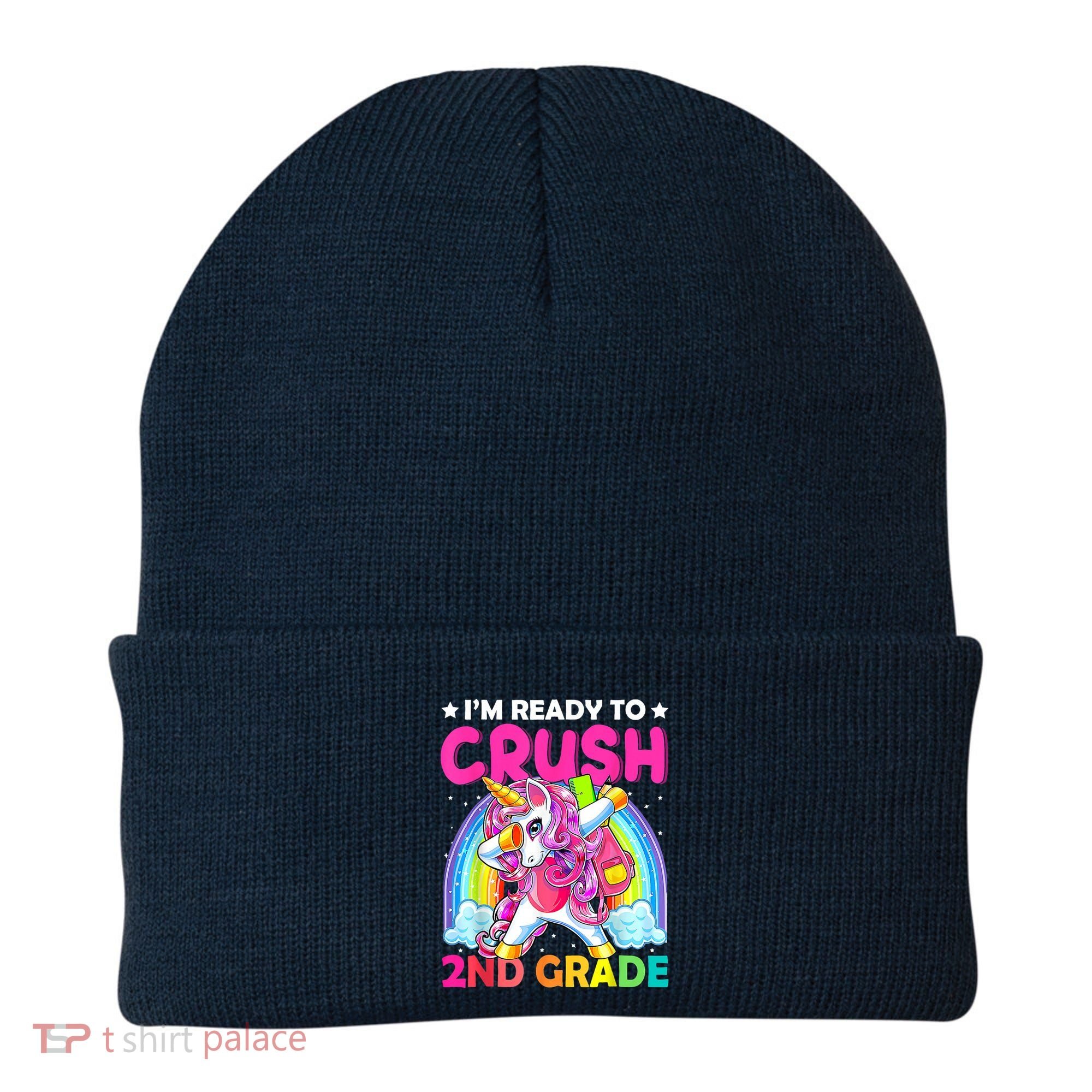 Im Ready To Crush 2nd Grade Dabbing Unicorn Back To School Beanie