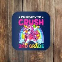 Im Ready To Crush 2nd Grade Dabbing Unicorn Back To School Coaster thumb 0