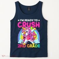 Im Ready To Crush 2nd Grade Dabbing Unicorn Back To School Tank Top thumb 2