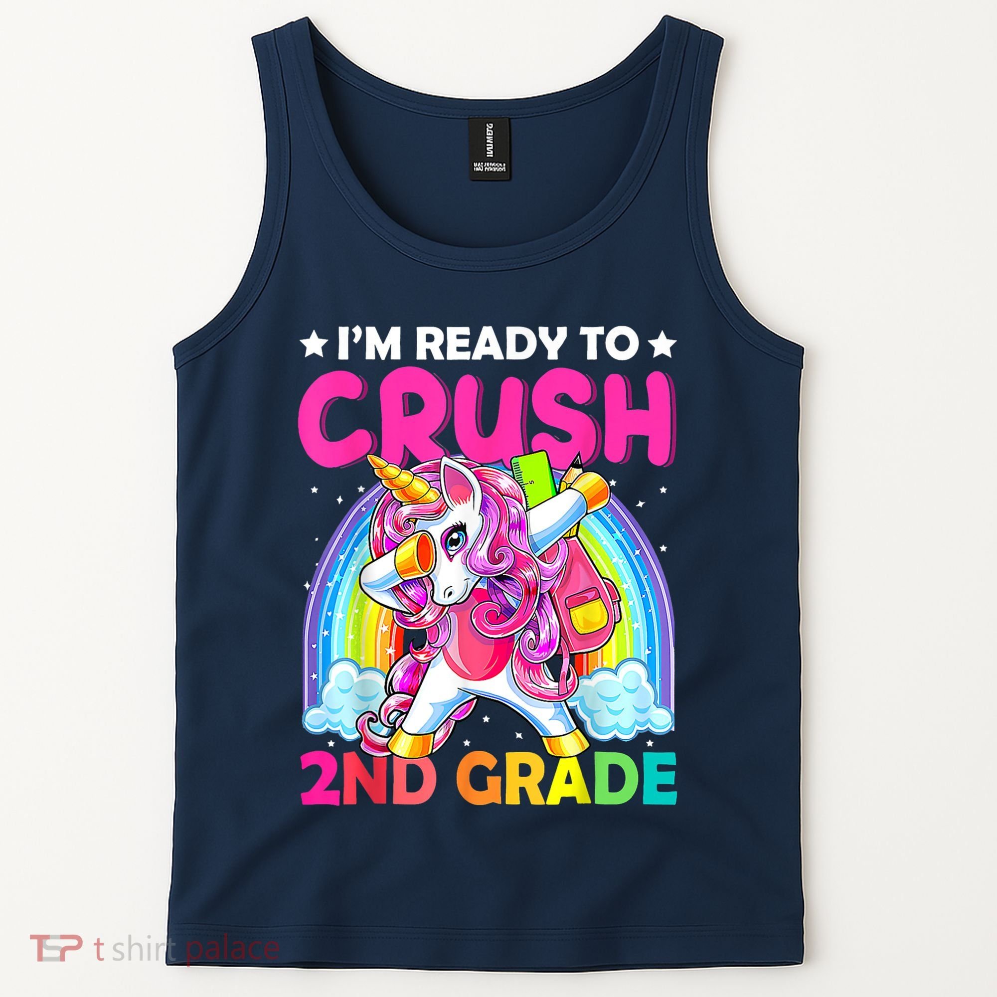 Im Ready To Crush 2nd Grade Dabbing Unicorn Back To School Tank Top