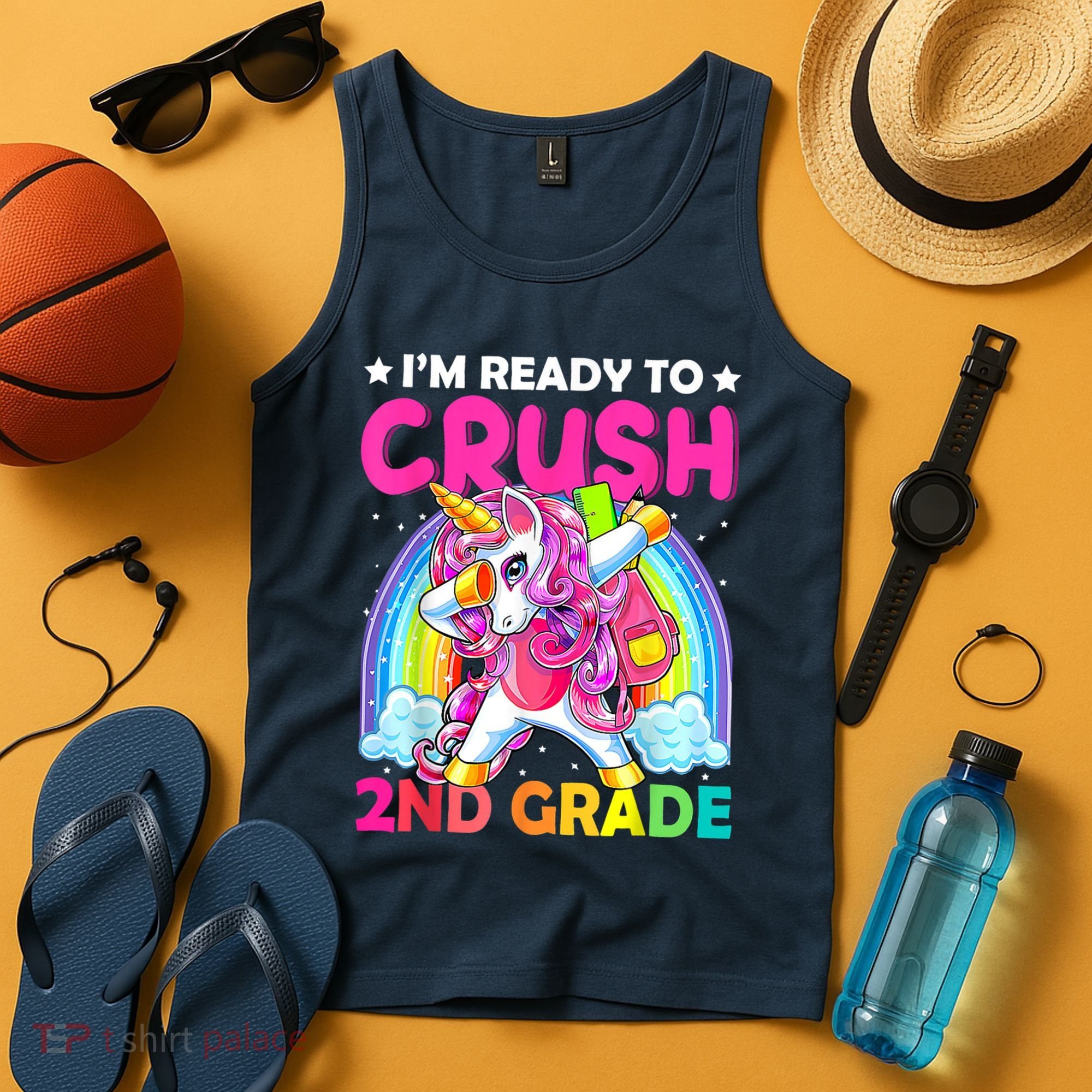 Im Ready To Crush 2nd Grade Dabbing Unicorn Back To School Tank Top