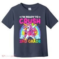 Im Ready To Crush 2nd Grade Dabbing Unicorn Back To School Toddler T-Shirt thumb 0