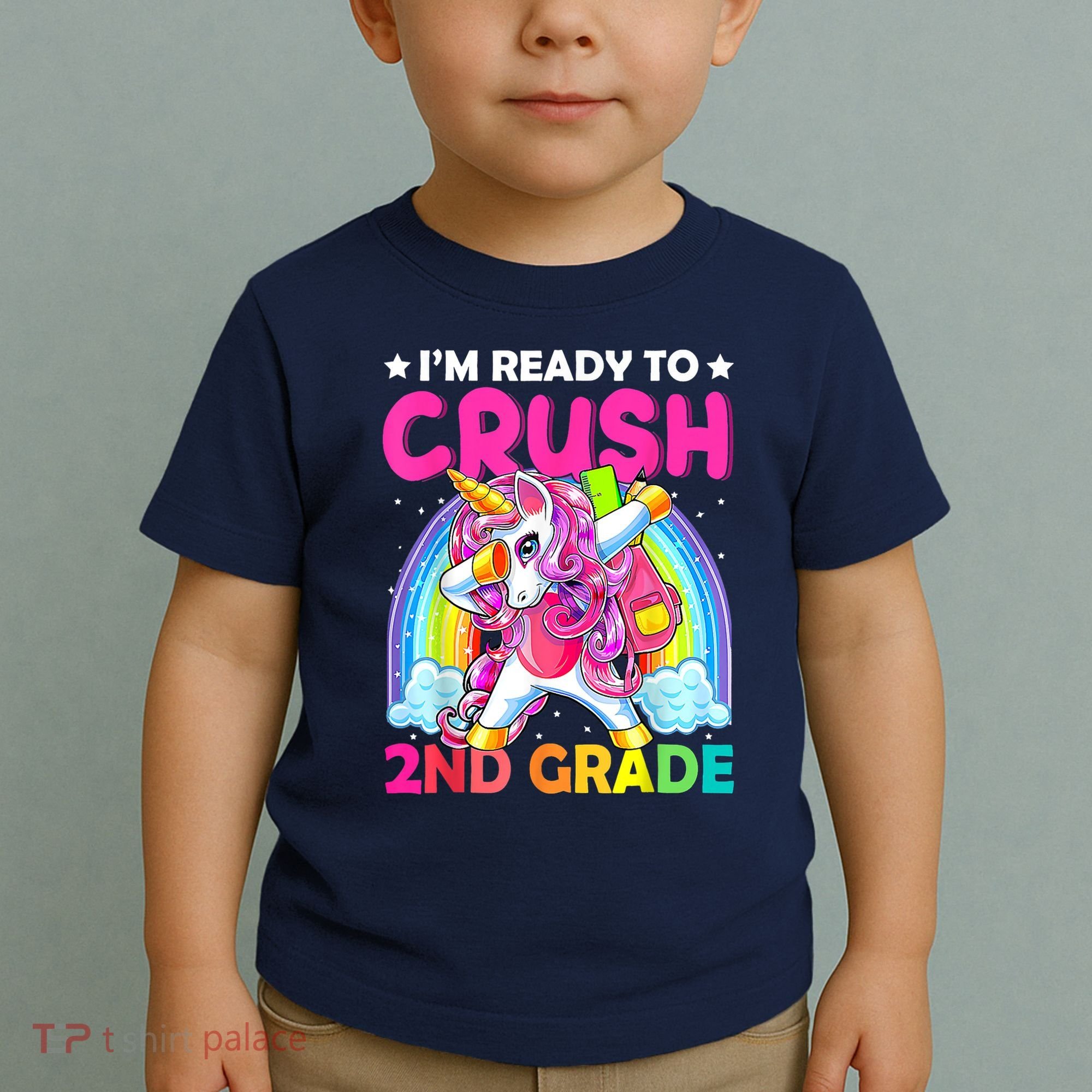 Im Ready To Crush 2nd Grade Dabbing Unicorn Back To School Toddler T-Shirt