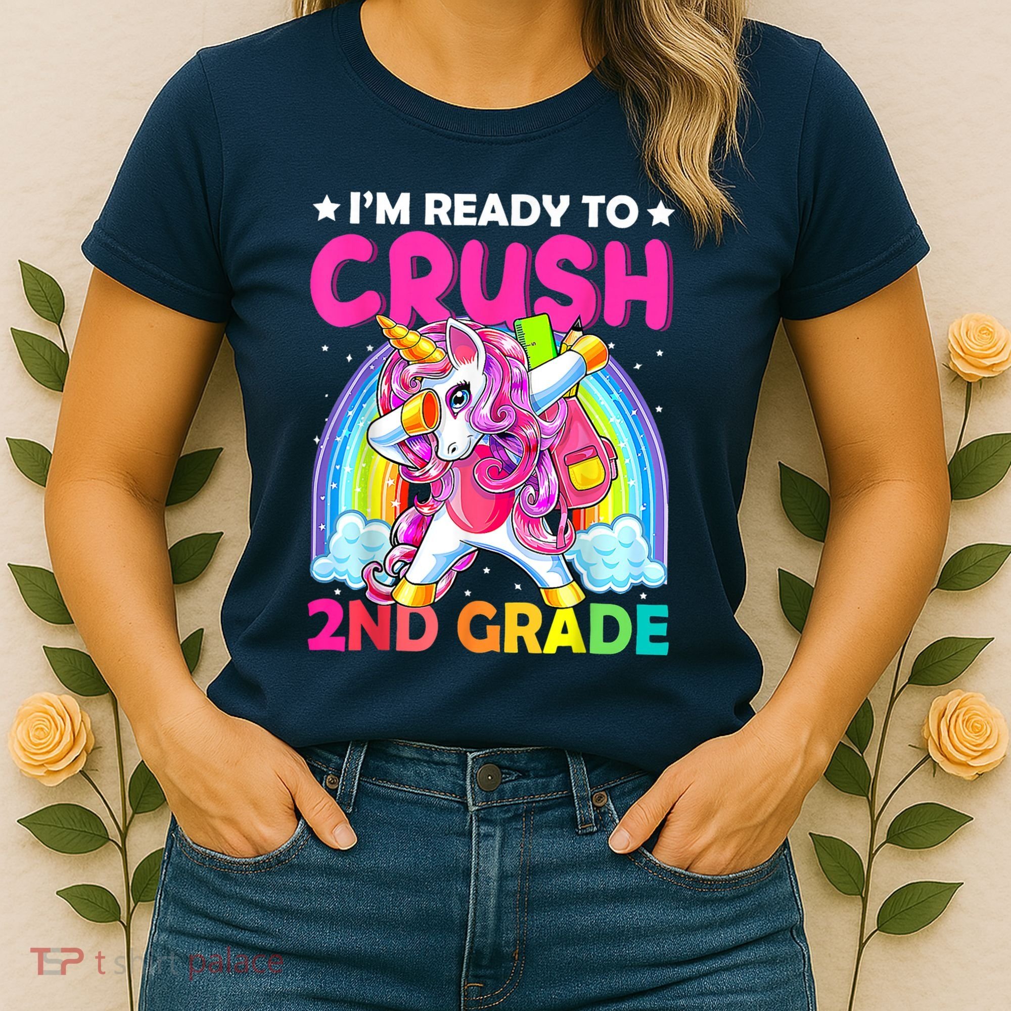Im Ready To Crush 2nd Grade Dabbing Unicorn Back To School Women's T-Shirt