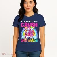 Im Ready To Crush 2nd Grade Dabbing Unicorn Back To School Women's T-Shirt thumb 4