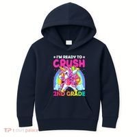 Im Ready To Crush 2nd Grade Dabbing Unicorn Back To School Kids Hoodie thumb 0