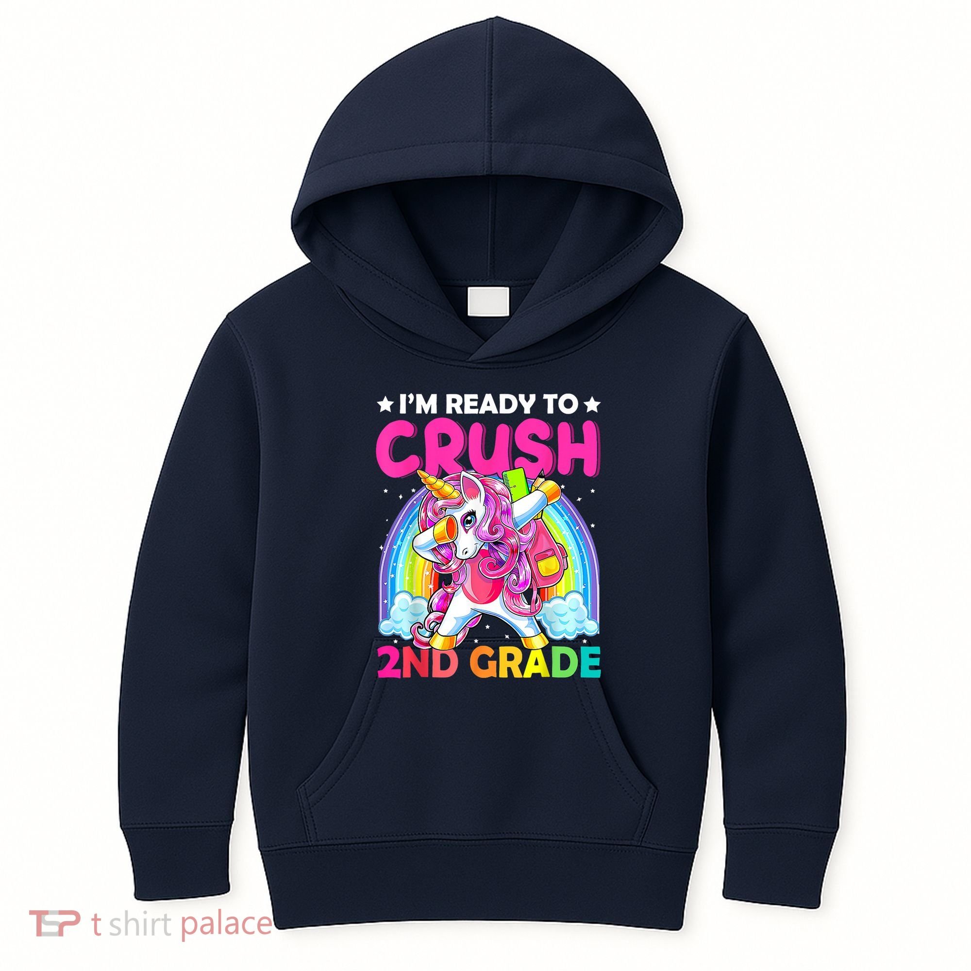 Im Ready To Crush 2nd Grade Dabbing Unicorn Back To School Kids Hoodie