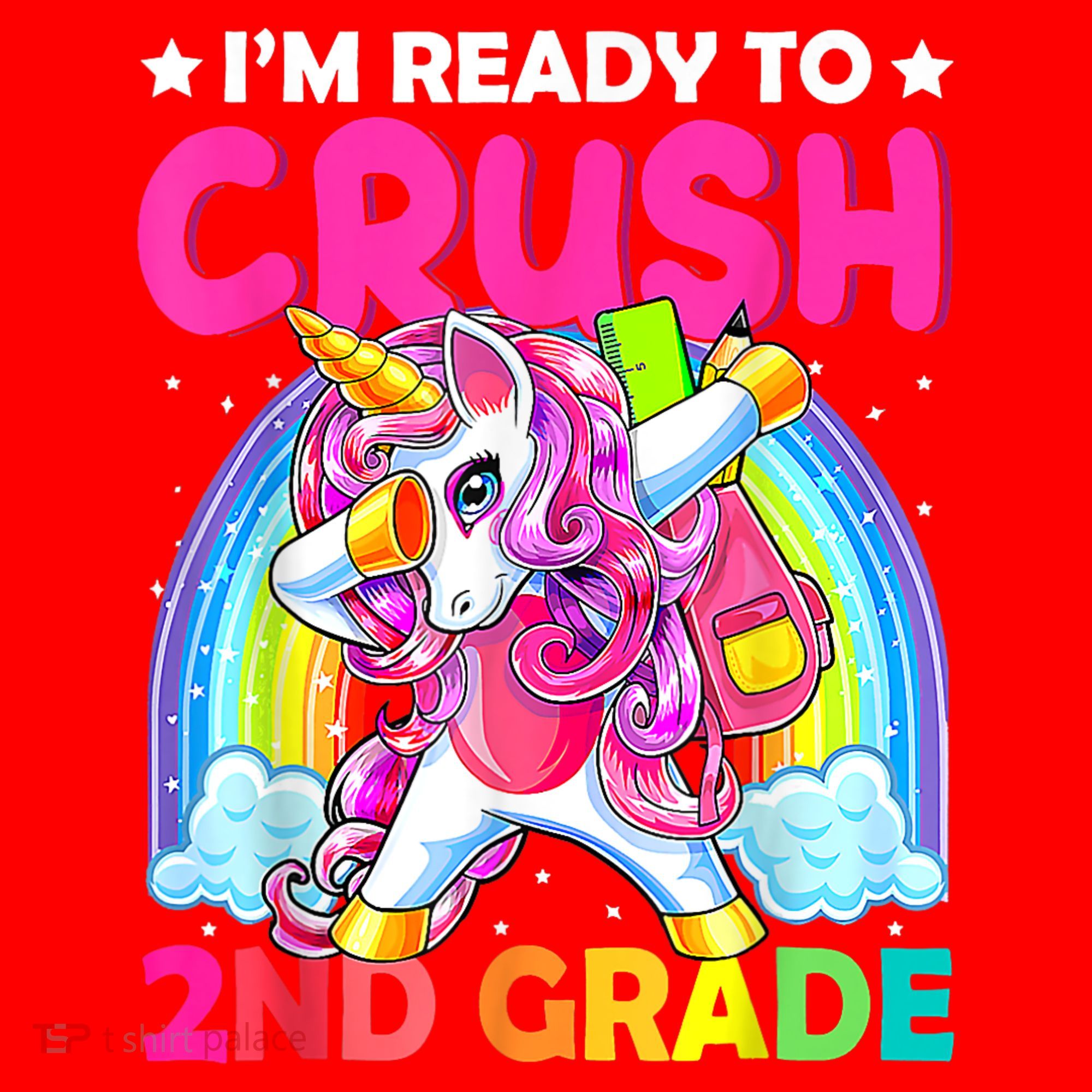 Im Ready To Crush 2nd Grade Dabbing Unicorn Back To School Santa Hat