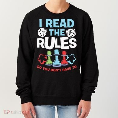 I Read The Rules Board Dice Chess Board Gaming Board Gamers Women's Sweatshirt