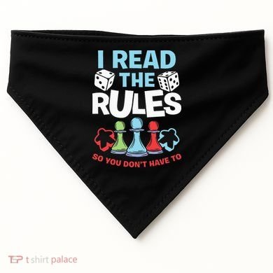 I Read The Rules Board Dice Chess Board Gaming Board Gamers USA-Made Doggie Bandana