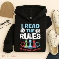 I Read The Rules Board Dice Chess Board Gaming Board Gamers Hoodie thumb 4