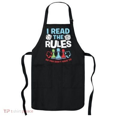 I Read The Rules Board Dice Chess Board Gaming Board Gamers Apron