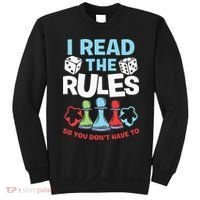 I Read The Rules Board Dice Chess Board Gaming Board Gamers Sweatshirt thumb 0