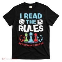I Read The Rules Board Dice Chess Board Gaming Board Gamers T-Shirt thumb 0