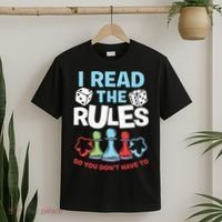 I Read The Rules Board Dice Chess Board Gaming Board Gamers T-Shirt thumb 2