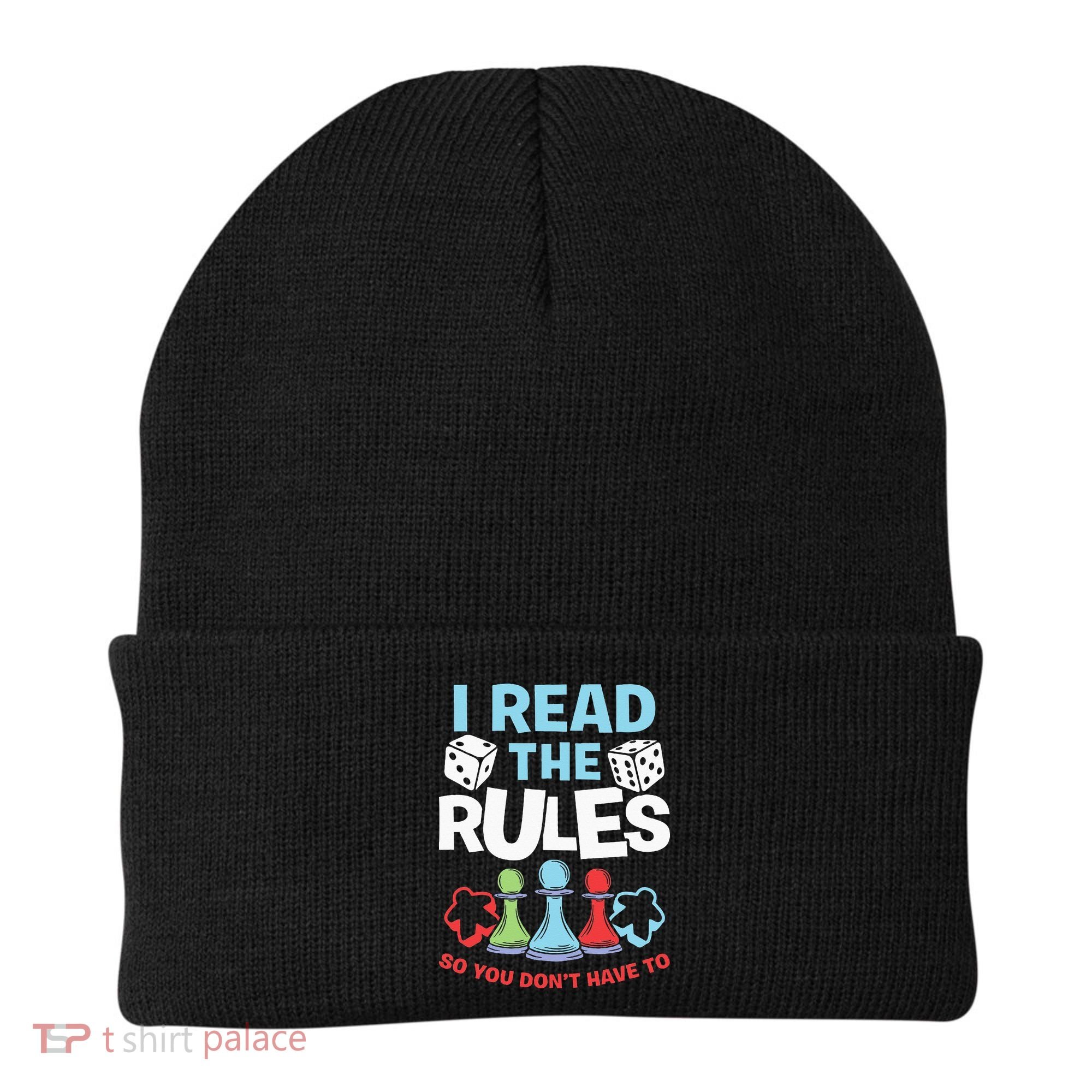 I Read The Rules Board Dice Chess Board Gaming Board Gamers Beanie