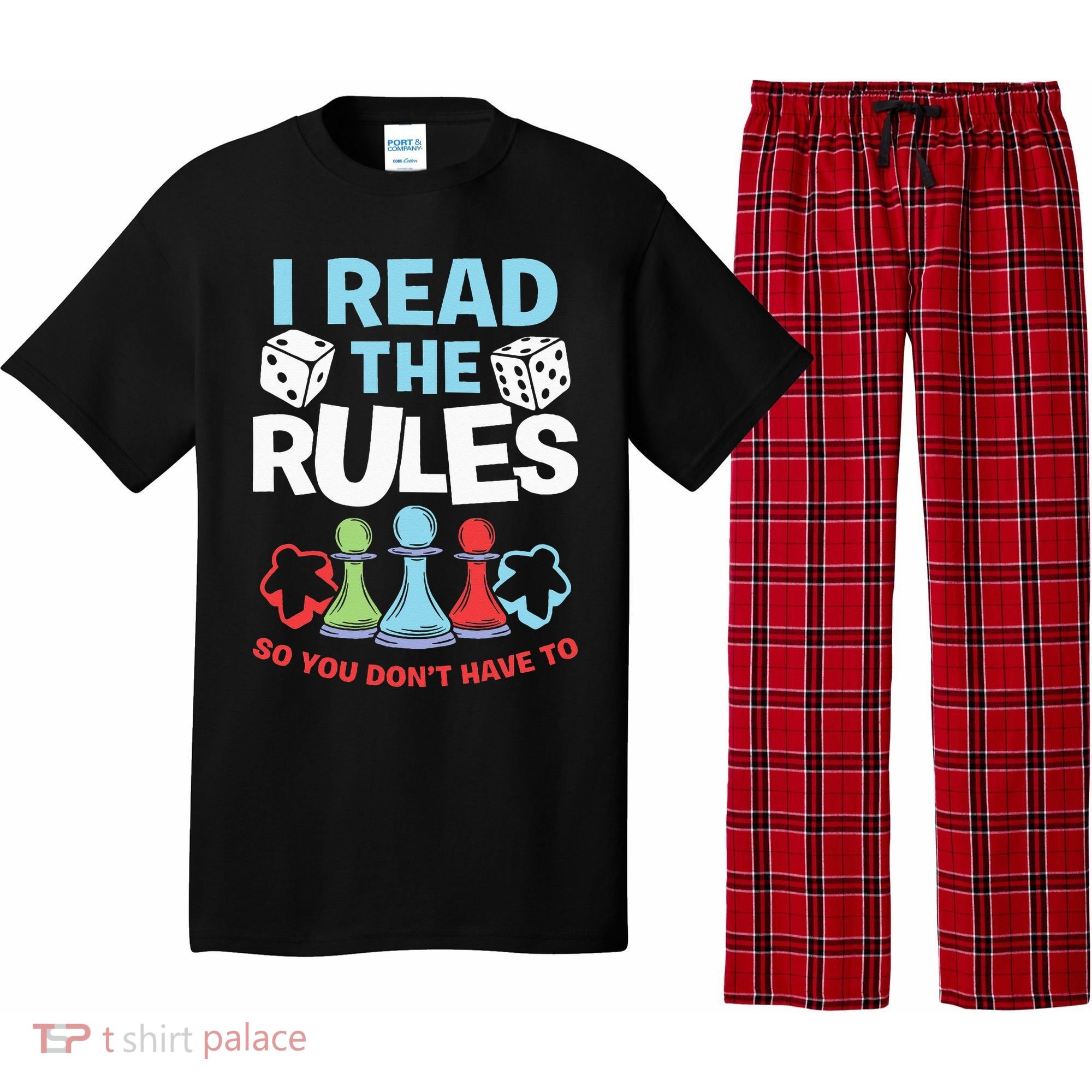I Read The Rules Board Dice Chess Board Gaming Board Gamers Pajama Set