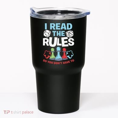 I Read The Rules Board Dice Chess Board Gaming Board Gamers Tumbler