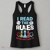 I Read The Rules Board Dice Chess Board Gaming Board Gamers Women's Tank Top thumb 3