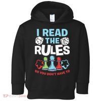 I Read The Rules Board Dice Chess Board Gaming Board Gamers Toddler Hoodie thumb 0