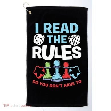 I Read The Rules Board Dice Chess Board Gaming Board Gamers Golf Towel