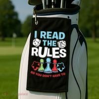 I Read The Rules Board Dice Chess Board Gaming Board Gamers Golf Towel thumb 2