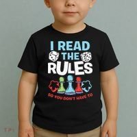 I Read The Rules Board Dice Chess Board Gaming Board Gamers Toddler T-Shirt thumb 2