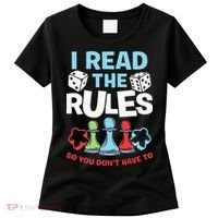 I Read The Rules Board Dice Chess Board Gaming Board Gamers Women's T-Shirt thumb 0