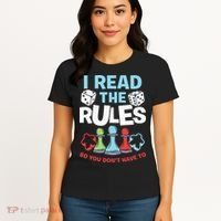 I Read The Rules Board Dice Chess Board Gaming Board Gamers Women's T-Shirt thumb 4