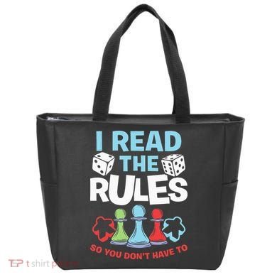 I Read The Rules Board Dice Chess Board Gaming Board Gamers Tote Bag