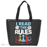 I Read The Rules Board Dice Chess Board Gaming Board Gamers Tote Bag thumb 0