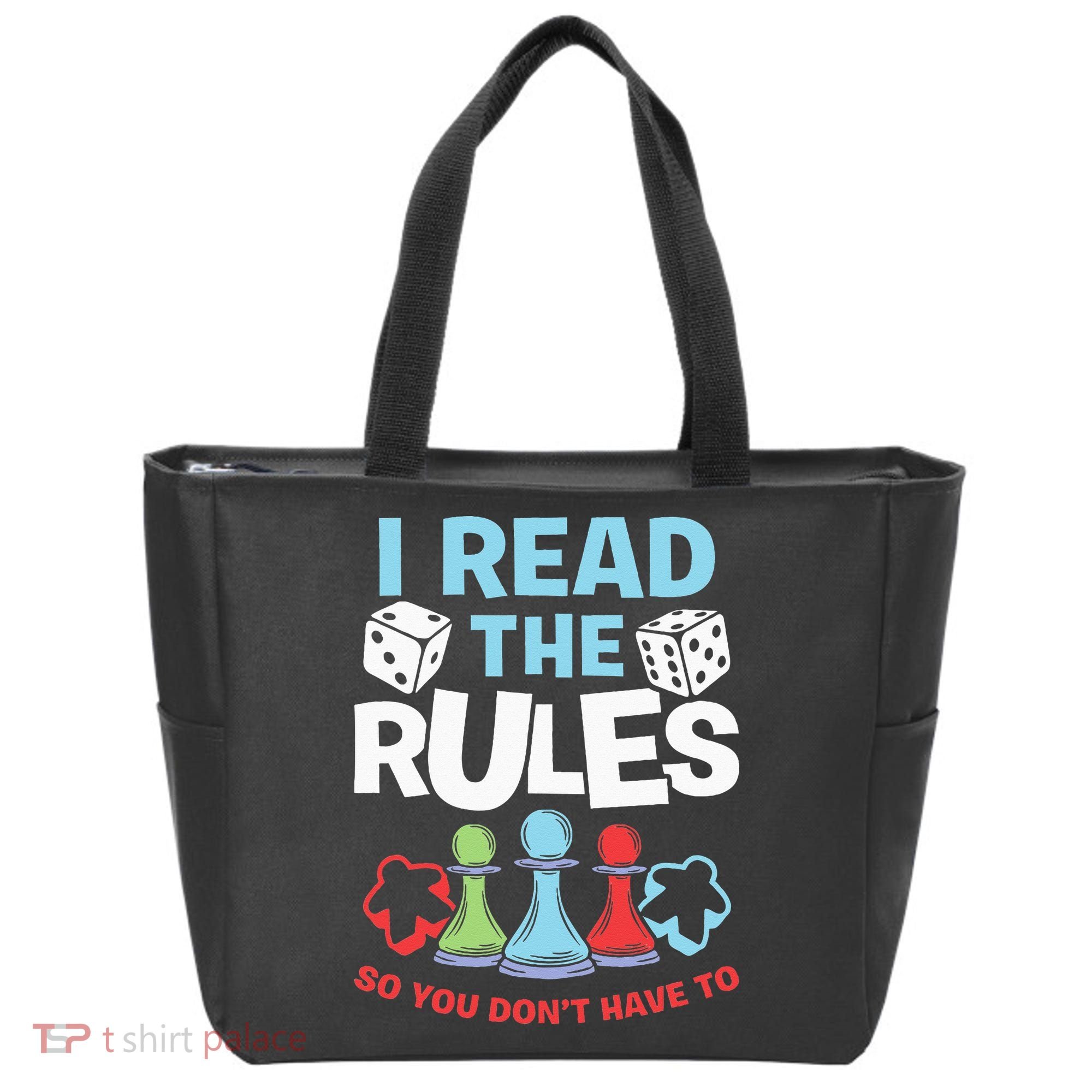 I Read The Rules Board Dice Chess Board Gaming Board Gamers Tote Bag