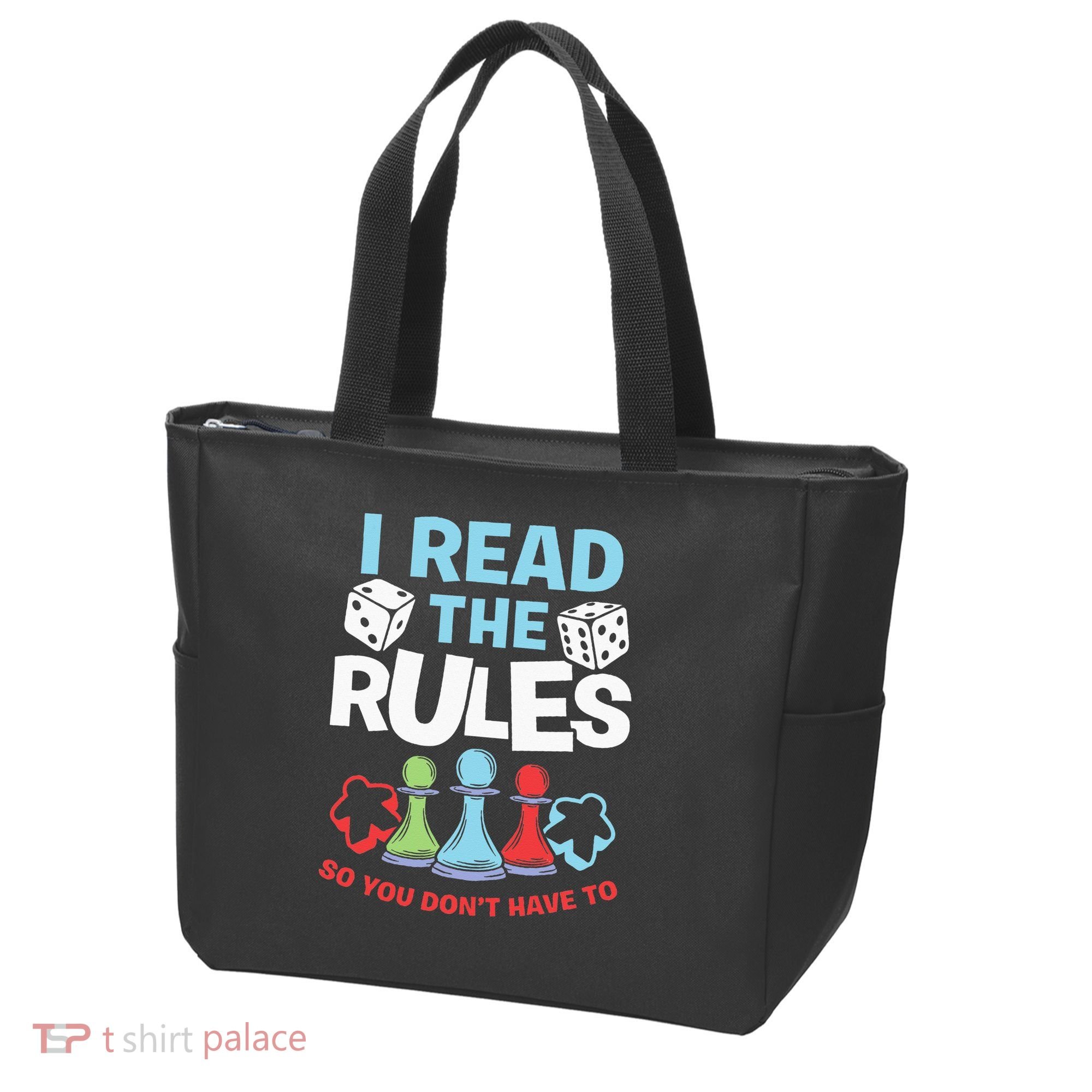 I Read The Rules Board Dice Chess Board Gaming Board Gamers Tote Bag