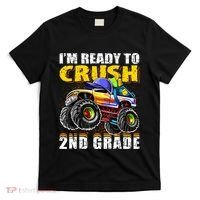Im Ready To Crush 2nd Grade Monster Truck Backpack Back To School T-Shirt thumb 0