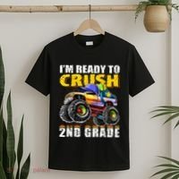 Im Ready To Crush 2nd Grade Monster Truck Backpack Back To School T-Shirt thumb 2