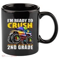 Im Ready To Crush 2nd Grade Monster Truck Backpack Back To School 11oz C Handle Ceramic Mug thumb 0