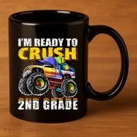 Im Ready To Crush 2nd Grade Monster Truck Backpack Back To School 11oz C Handle Ceramic Mug thumb 3