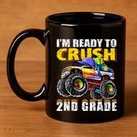 Im Ready To Crush 2nd Grade Monster Truck Backpack Back To School 11oz C Handle Ceramic Mug thumb 4
