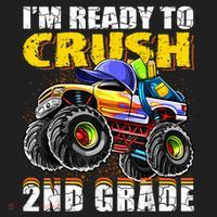Im Ready To Crush 2nd Grade Monster Truck Backpack Back To School Tumbler thumb 3