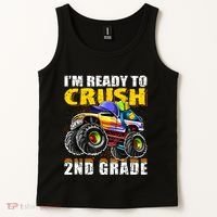 Im Ready To Crush 2nd Grade Monster Truck Backpack Back To School Tank Top thumb 2