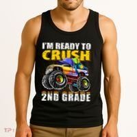 Im Ready To Crush 2nd Grade Monster Truck Backpack Back To School Tank Top thumb 3