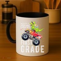 IM Ready To Crush First Grade Monster Truck Dinosaur Coffee Mug thumb 4