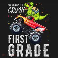 IM Ready To Crush First Grade Monster Truck Dinosaur Ornament thumb 1