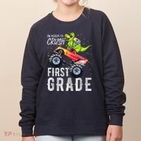 IM Ready To Crush First Grade Monster Truck Dinosaur Women's Sweatshirt thumb 0