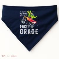 IM Ready To Crush First Grade Monster Truck Dinosaur USA-Made Doggie Bandana thumb 0