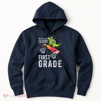 IM Ready To Crush First Grade Monster Truck Dinosaur Hoodie thumb 0