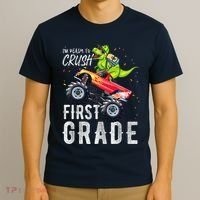 IM Ready To Crush First Grade Monster Truck Dinosaur T-Shirt thumb 3