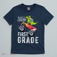 IM Ready To Crush First Grade Monster Truck Dinosaur T-Shirt thumb 5