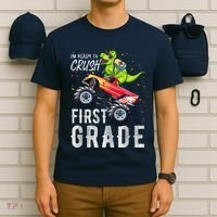 IM Ready To Crush First Grade Monster Truck Dinosaur T-Shirt thumb 6