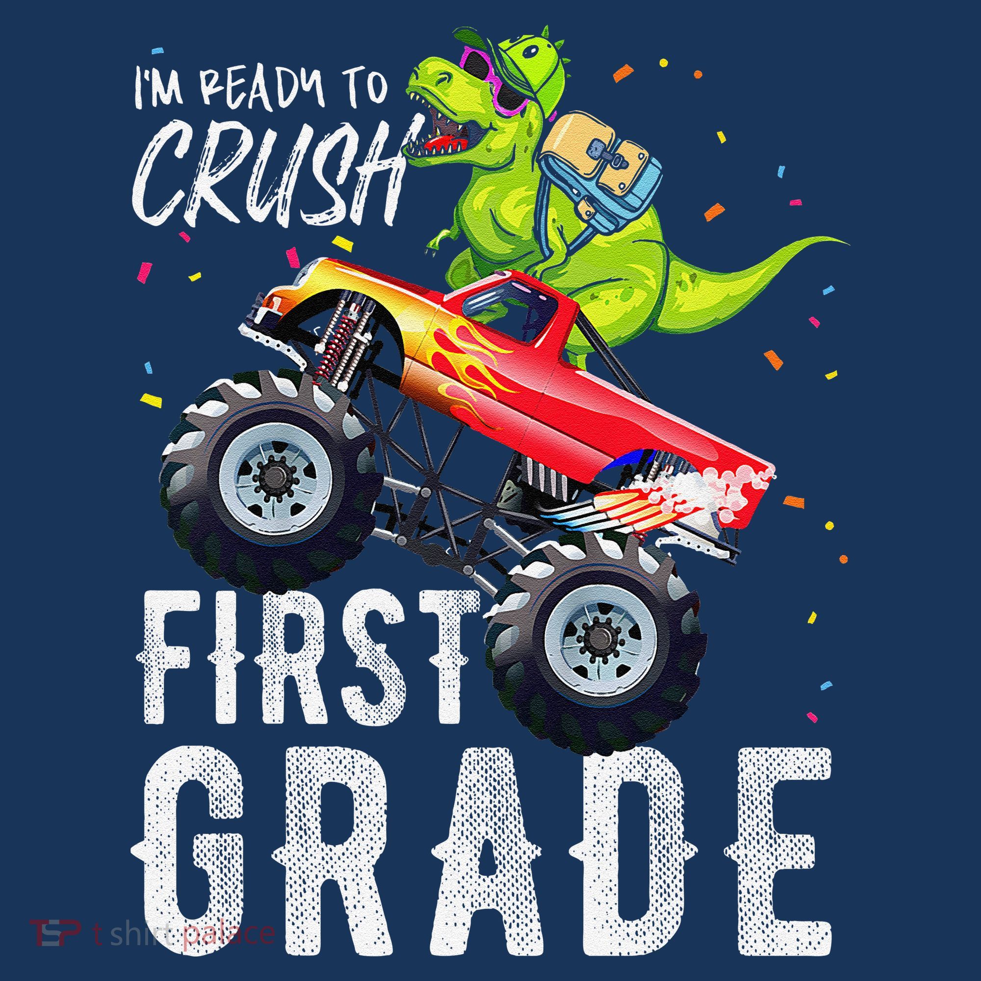IM Ready To Crush First Grade Monster Truck Dinosaur Women's Tank Top